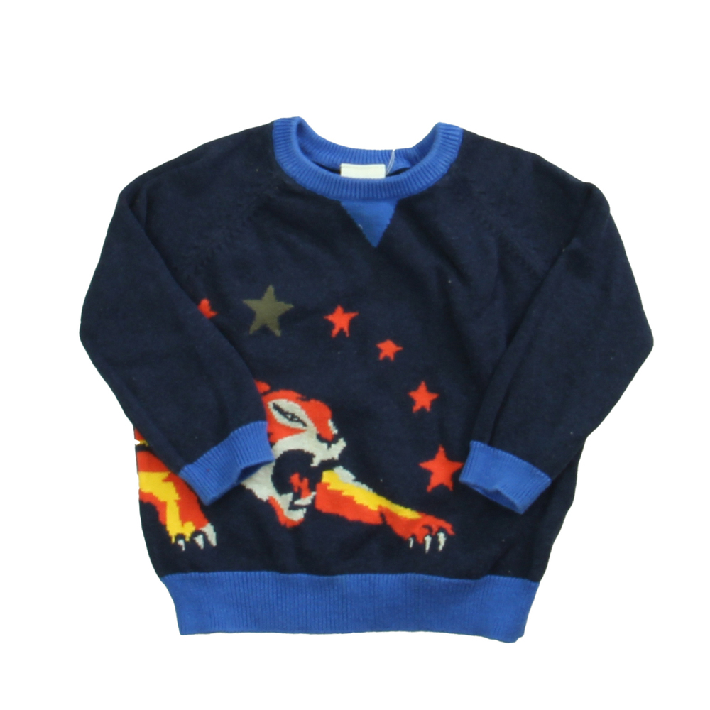 Egg Boys Blue | Orange Tiger Sweater size: 12 Months